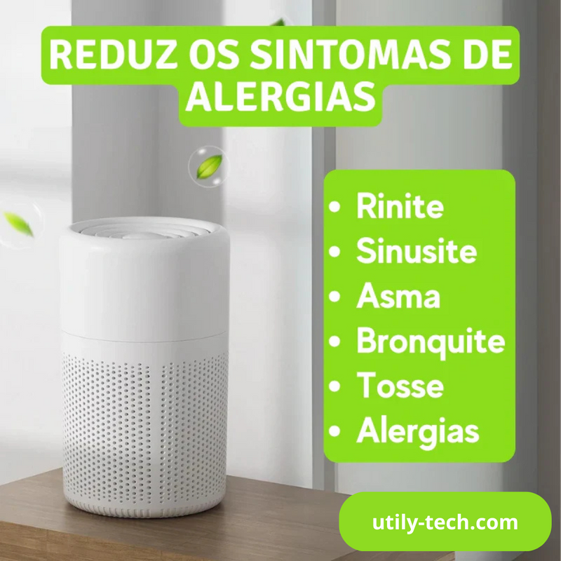 Purificador de Ar AirClean  - Com Filtro HEPA e Função Ionizador