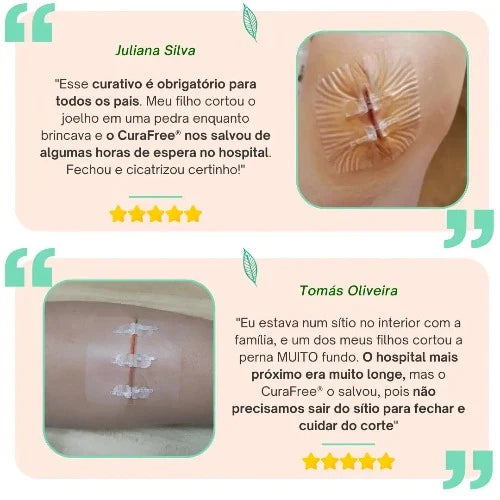 Curativo Para Fechamento de Feridas Ponto Falso CuraFree® (COMPRE 1 LEVE 2)