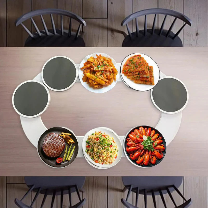 Conjunto de Bandeja Giratória Lazy Susan de 8 peças