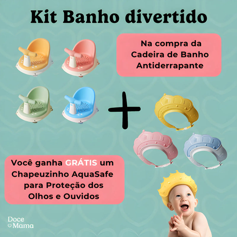 Cadeira de Banho Antiderrapante para bebês - Doce Mama